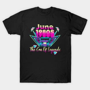 Birthday Boombox 1980s 80s Era Born Retro 1980 T-Shirt